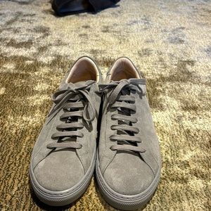 Gray suede dress sneakers